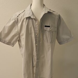 Sean John Gray Casual Button Down Shirt